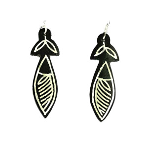 Handcrafted Bidriware Inlay Silver Earring For Girls